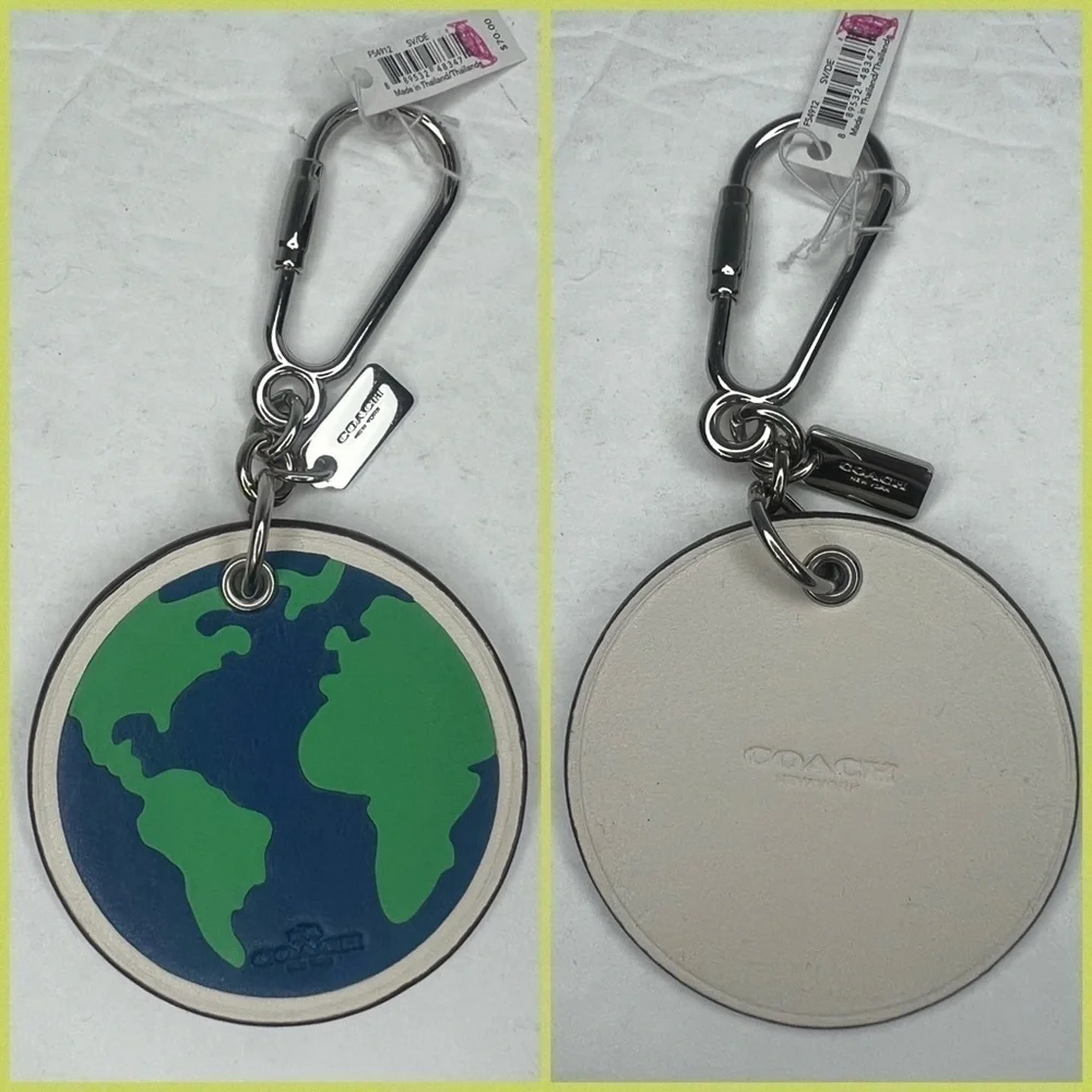 Coach NASA Earth Globe Key Chain Fob F45912 Keychain